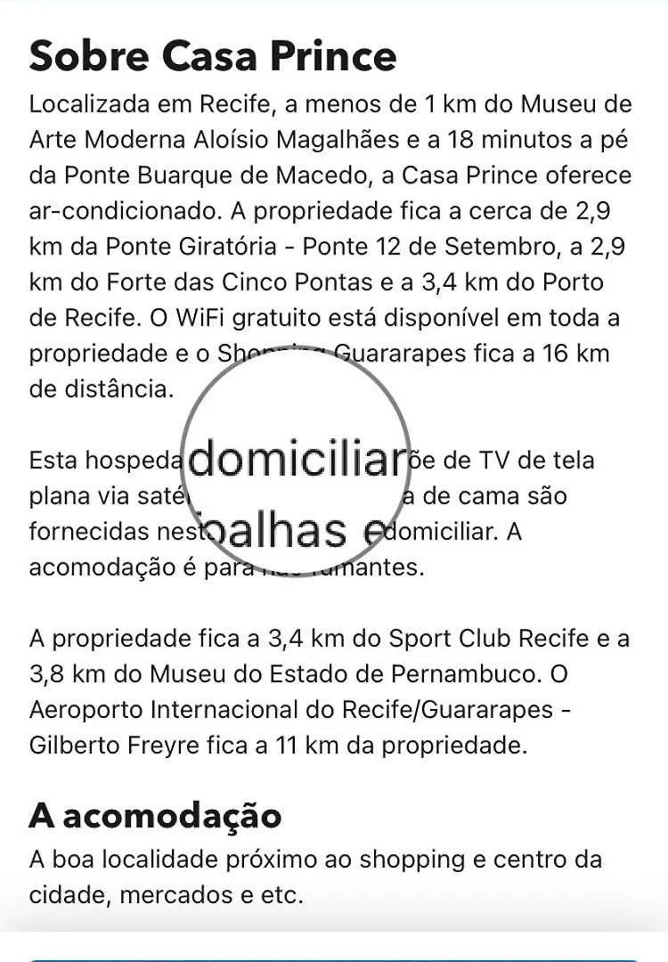 Апартаменты Casa Prince Ресифи Проживание в семье